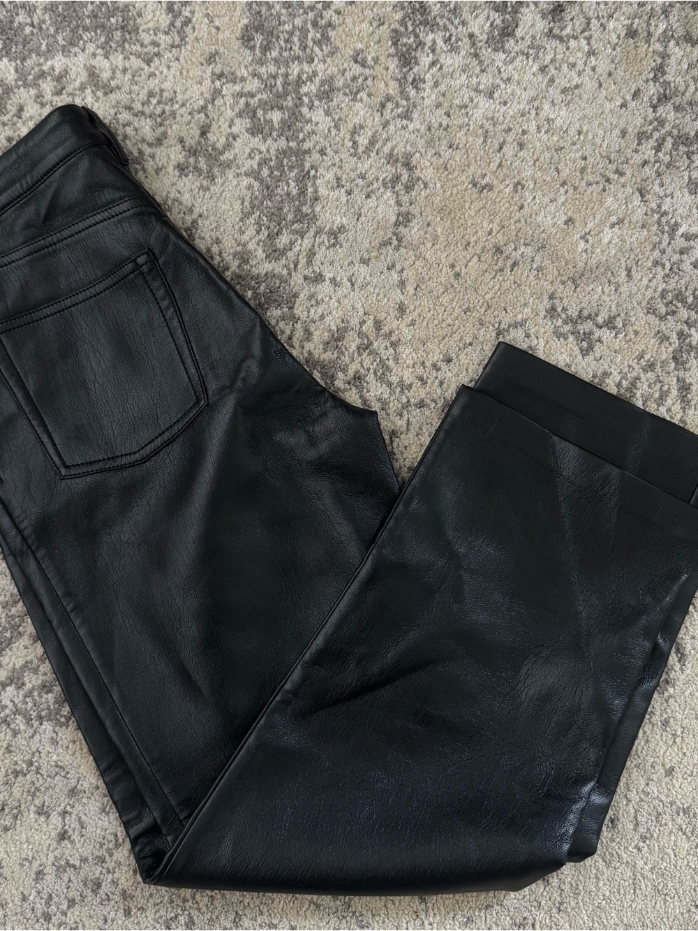 Wilfred Black Women's Faux Leather Jeans - Classic Sleek Style
